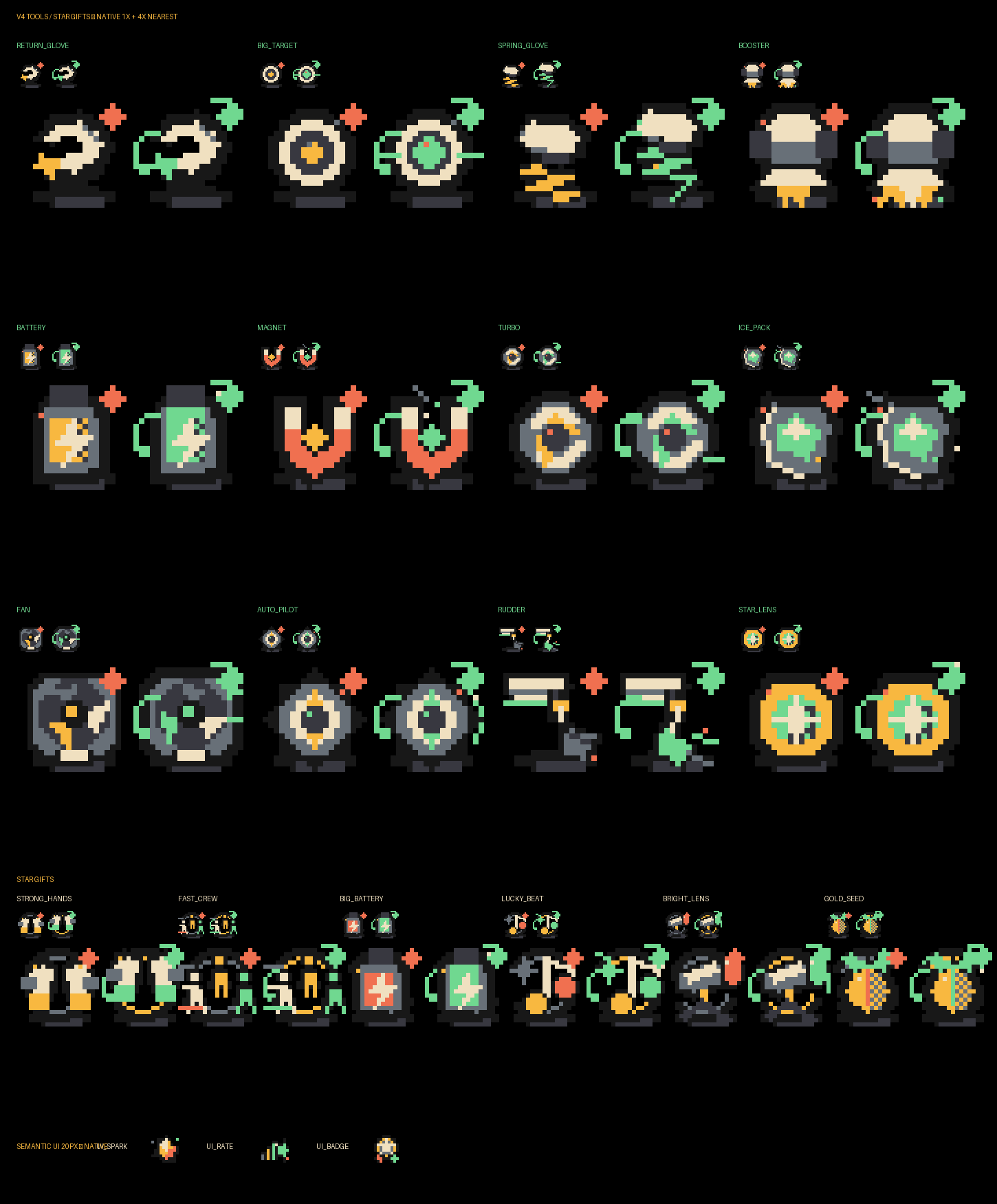 v4 与 v5 图标描边和颜色变化：V4 ICONS